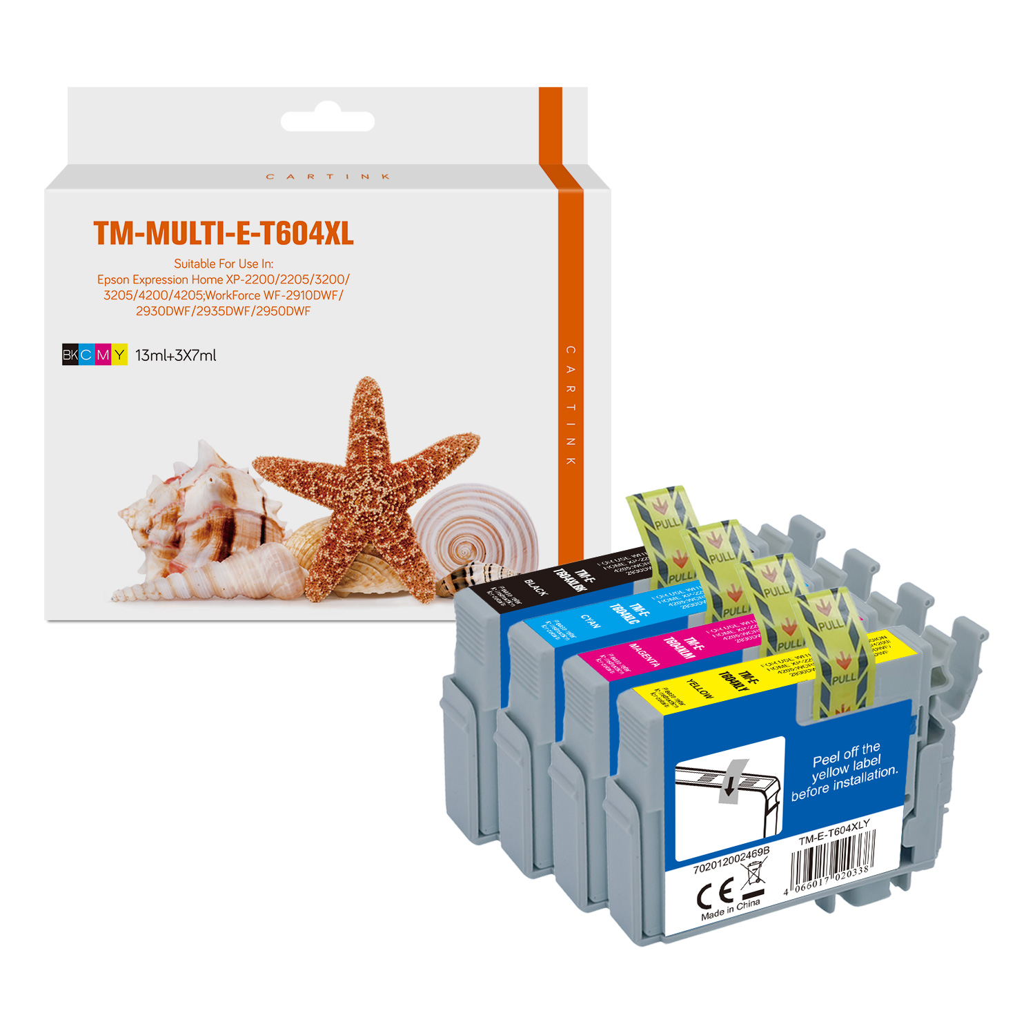 Multipack T604XL alternativ Tinte für Epson / C13T10H64510 / BK13ml/CMY7ml Multipack T604XL alternativ Tinte für Epson / C13T10H64510 / BK13ml/CMY7ml