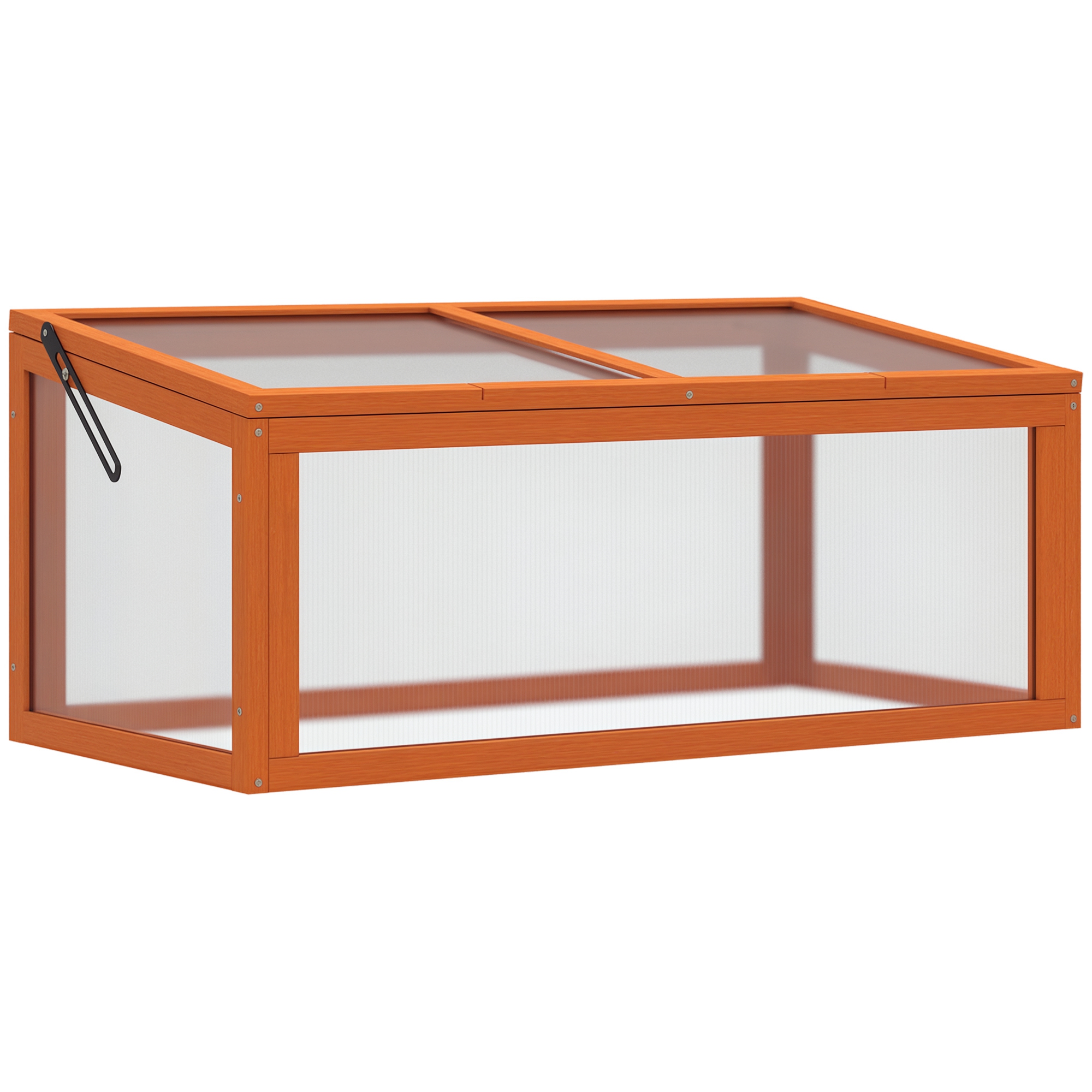 Frühbeet Holz und Polycarbonat Treibhaus 90 x 46 x 40 cm Gewächshaus mit Abdeckung wetterfest Frühbeetkasten für Garten Pflanzenbeet Orange Frühbeet Holz und Polycarbonat Treibhaus 90 x 46 x 40 cm Gewächshaus mit Abdeckung wetterfest Frühbeetkasten für Garten Pflanzenbeet Orange