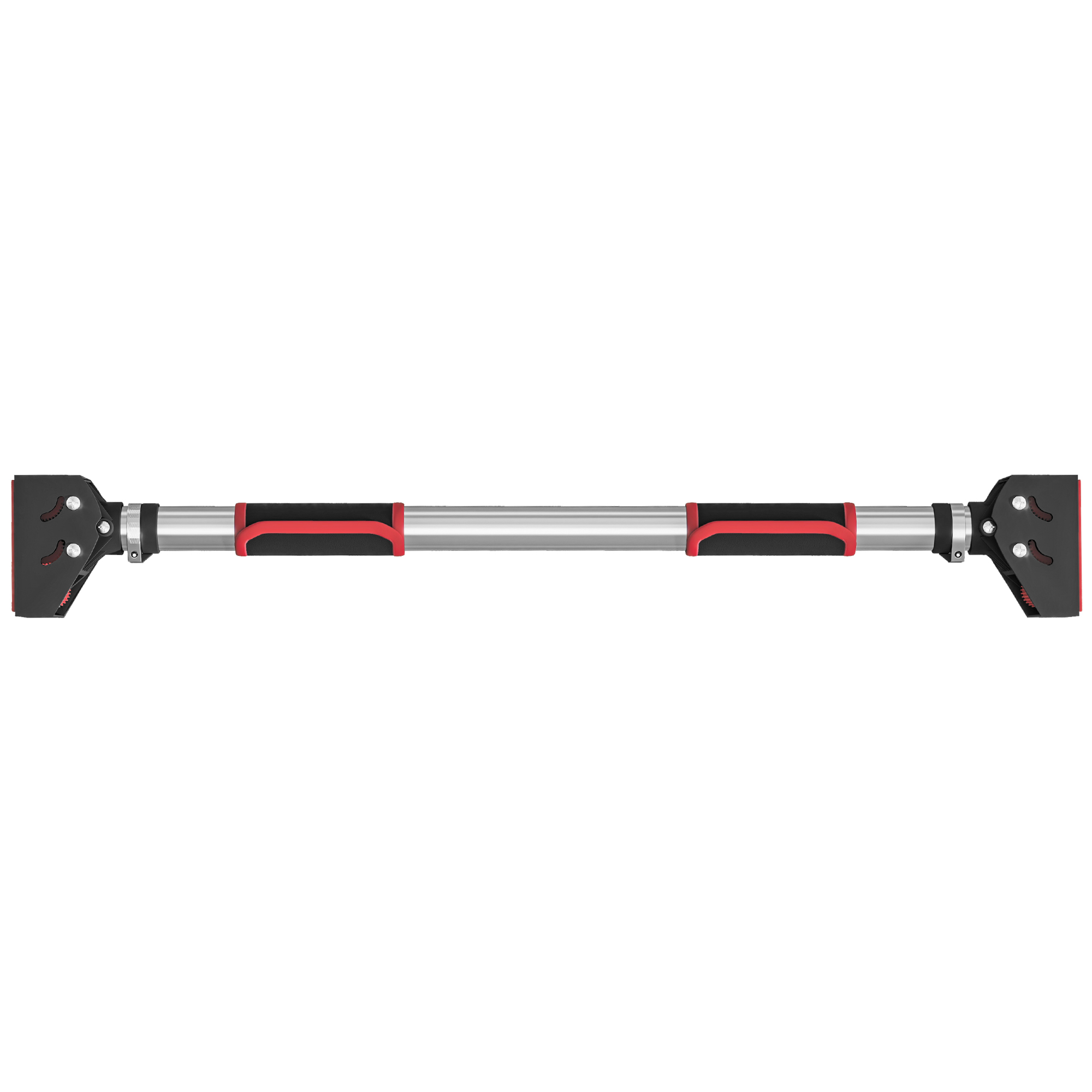 Klimmzugstange für Türrahmen, verstellbar, ohne Bohren, Stahl, bis 200 kg, 75-92 x 10 x 7 cm, Schwarz/Rot