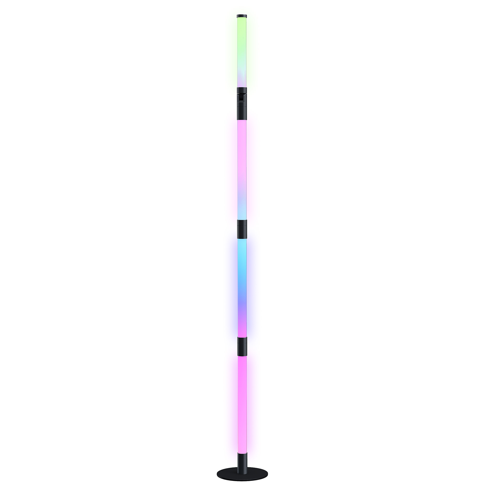 LED-Stehlampe, Standfußlampe mit Fernbedienung und verschiedenen Farben, Timer, App, Musik-Synchronisation, Dunkelgrau LED-Stehlampe, Standfußlampe mit Fernbedienung und verschiedenen Farben, Timer, App, Musik-Synchronisation, Dunkelgrau