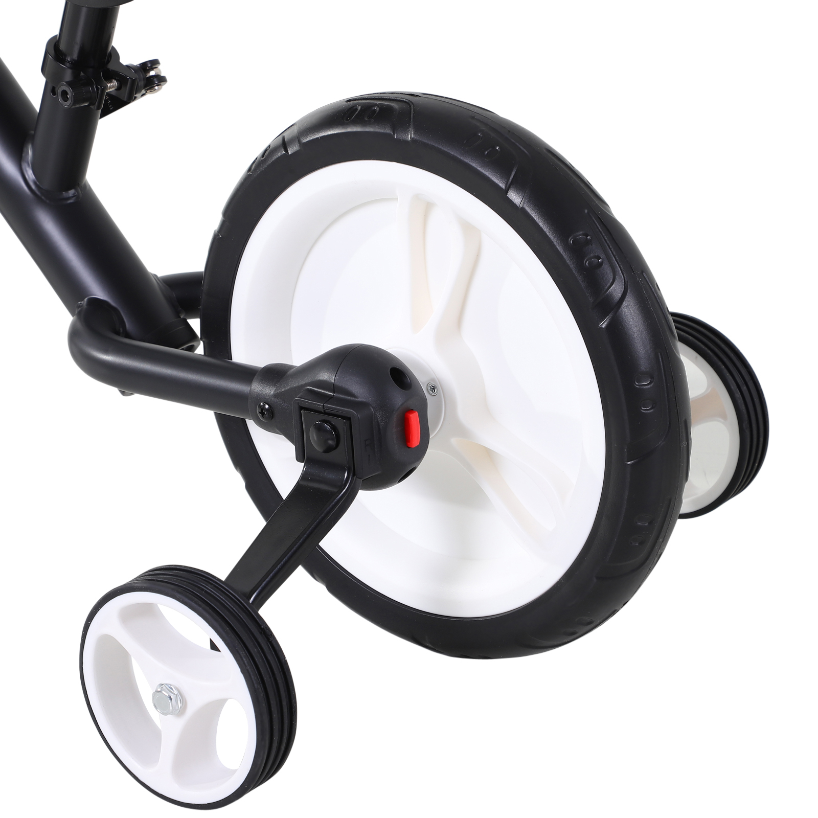 Kinder Laufrad ab 2-5 Jahre Lauflernrad mit Stützrädern, Pedalen, Höhenverstellbarem Sitz, Spielzeug Balance Bike für Kleinkinder Erste Geburtstag Geschenk, Schwarz