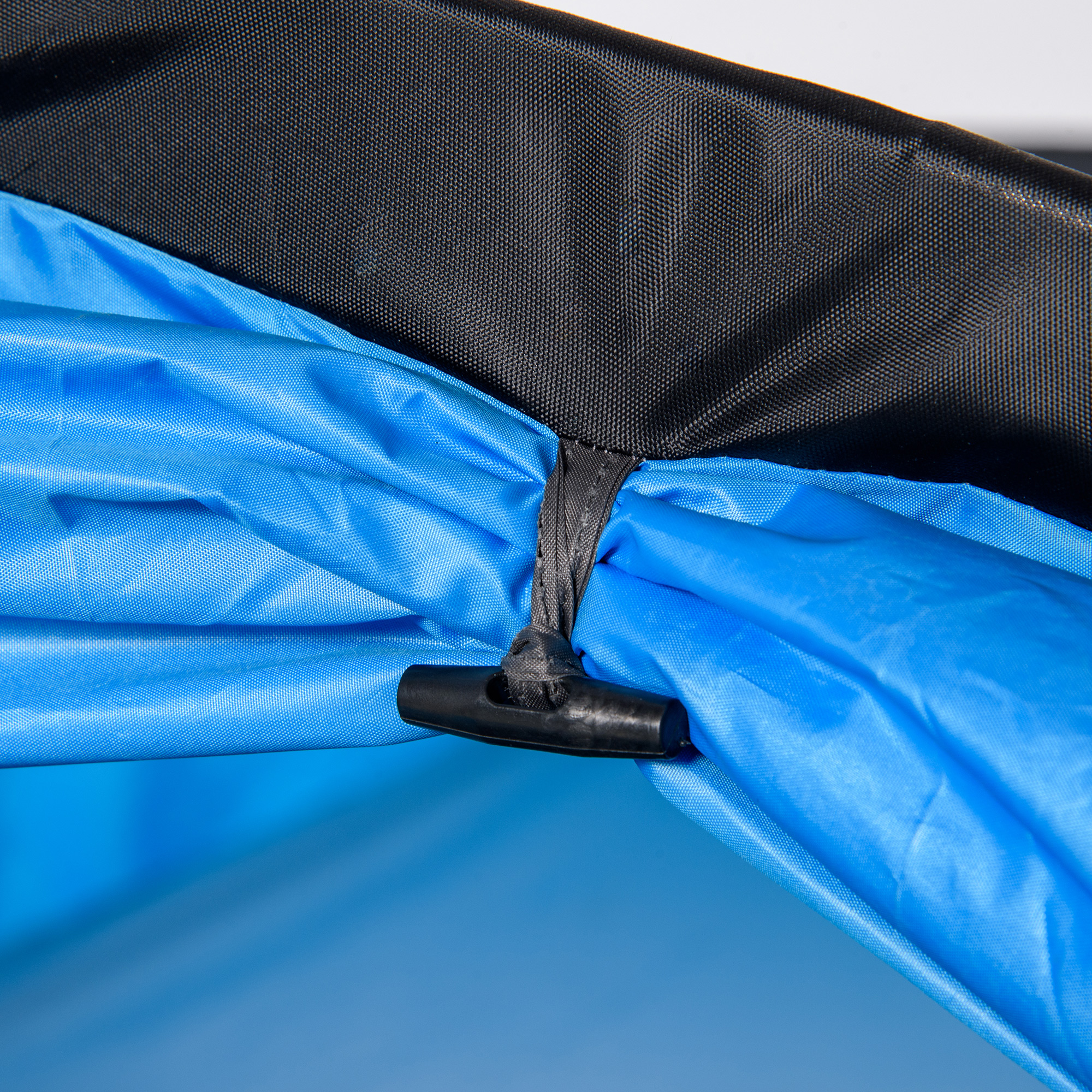 Campingzelt, Wurfzelt für 2-3 Personen, Vorraum & Schlafbereich, wasserdicht, 426 x 206 x 154 cm, Hellblau