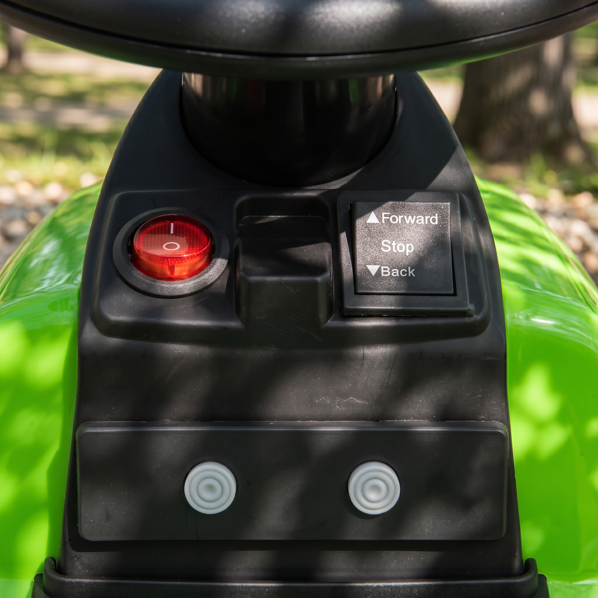 Kinder Traktor mit abnehmbar Anhänger Aufsitztraktor mit Lithium-Akku Fußpedal, Musik, Hupe Licht, Grün