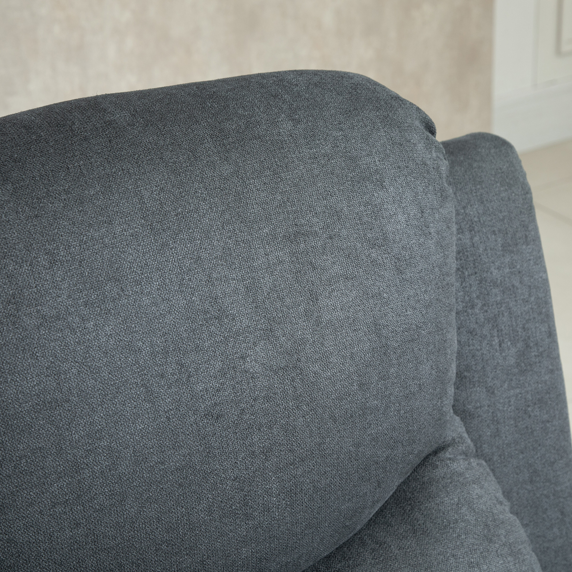 Sessel mit Liegefunktion für Wohnzimmer, 150° neigbar, Leinenoptik, Dunkelgrau