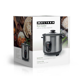 Reiskocher | 1,0 l | 400 W | Antihaftbeschichtung | abnehmbare Schüssel | Dampfgareinsatz | Warmhaltefunktion | automatische Abschaltung