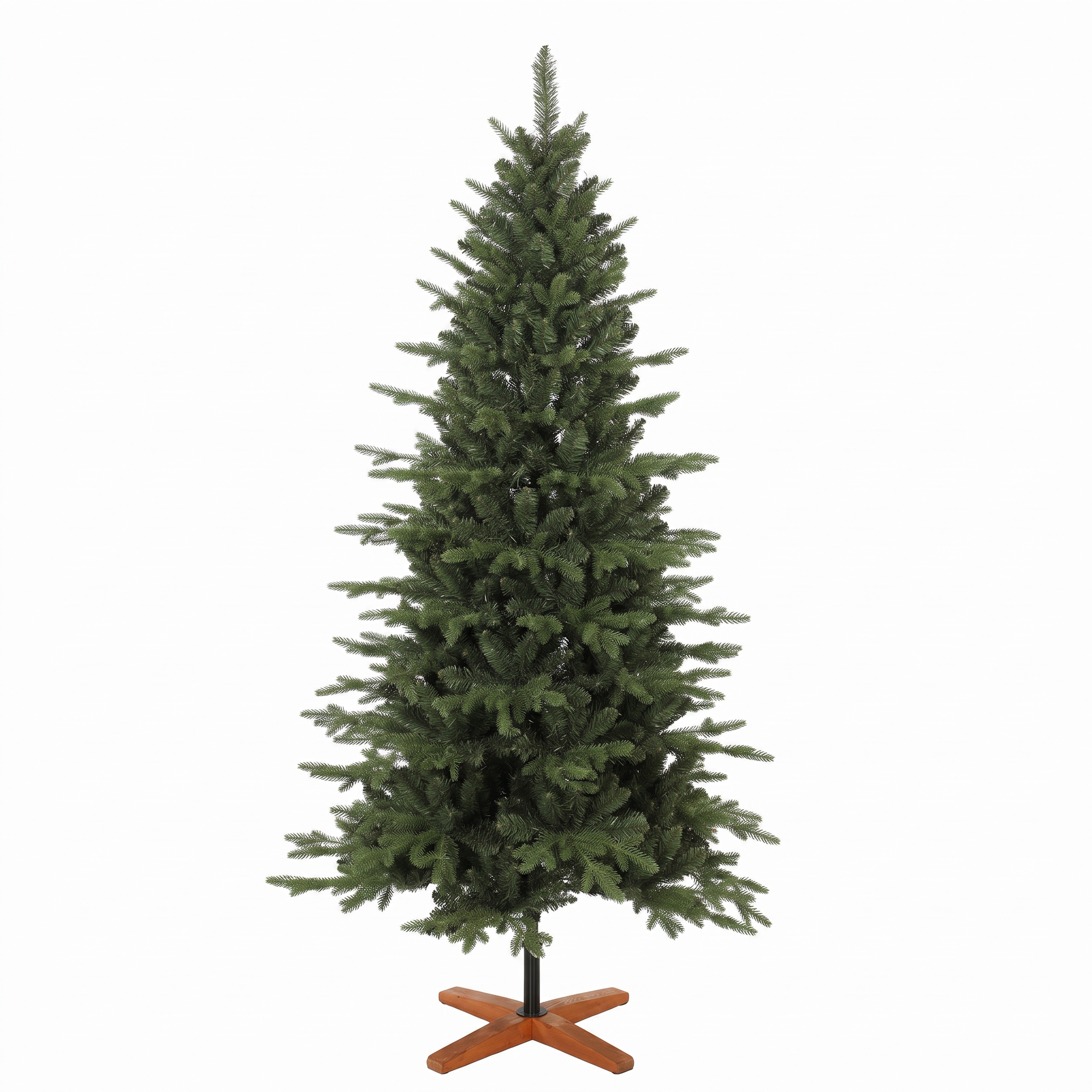 künstlicher Weihnachtsbaum klappbarer Holzständer Spritzguss Tannenbaum 1438 Spitzen 180 cm Grün