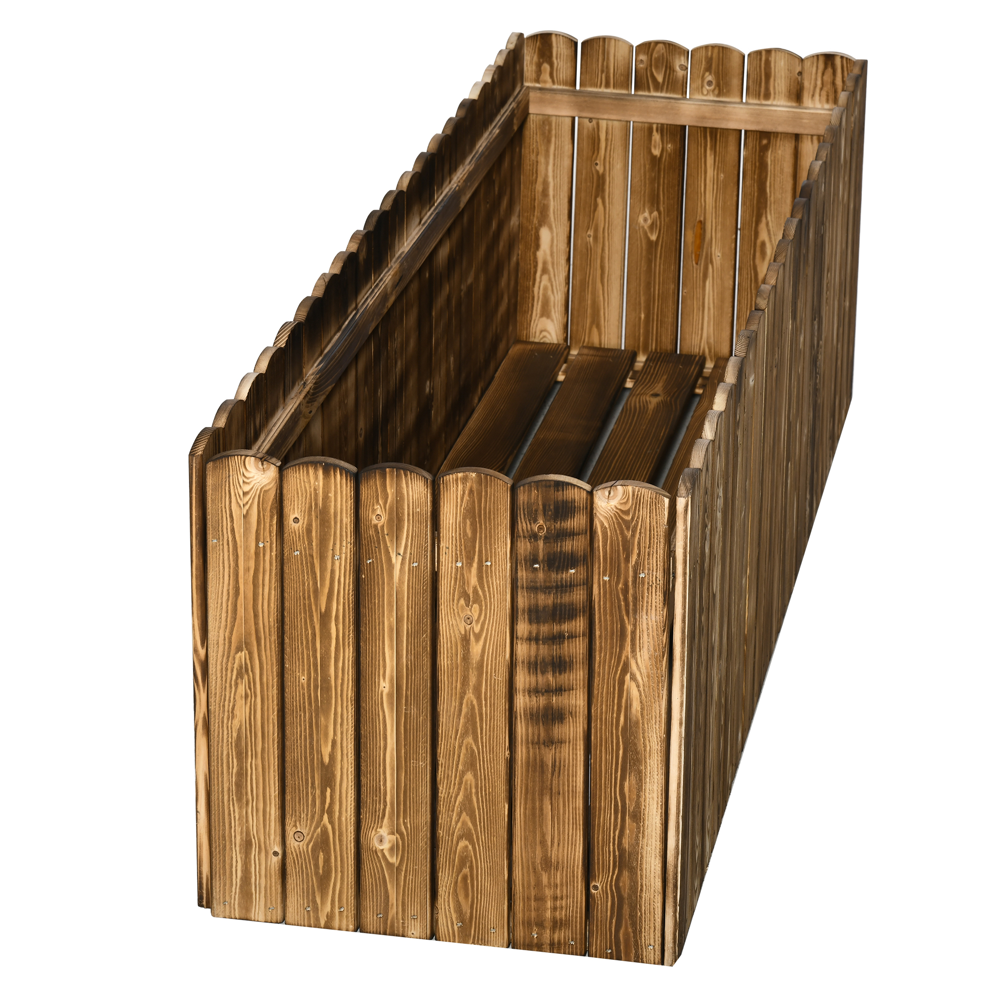Hochbeet Pflanzkasten Kräuterbeet Pflanzbeet Gemüse Blumenbeet Blumenkasten Tannenholz 120 x 40 x 40 cm