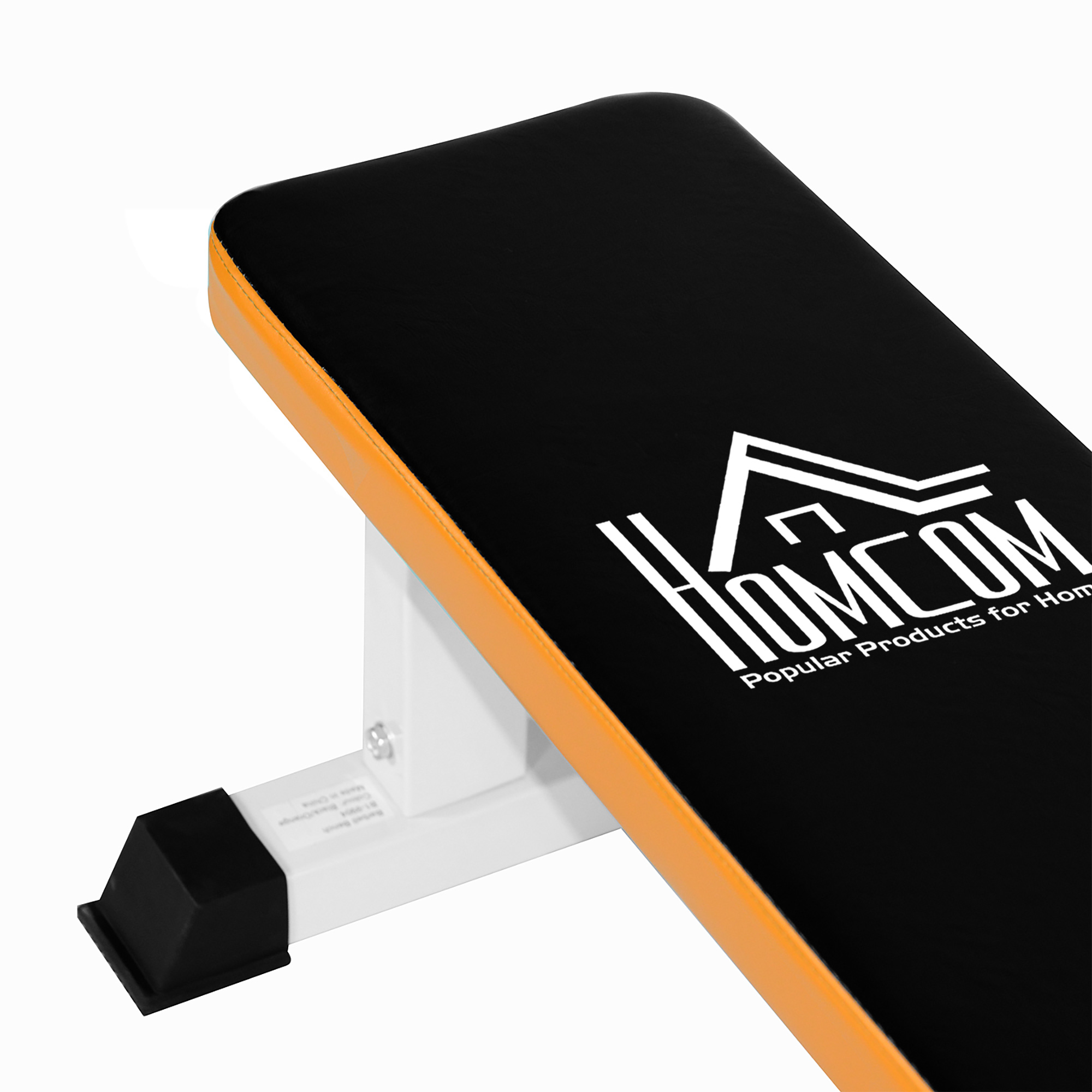 Hantelbank, Flachbank, Fitnessbank, Multifunktion Trainingsbank für zuhause Krafttraining, Stahl, Schwarz, 112x 62 x 43 cm