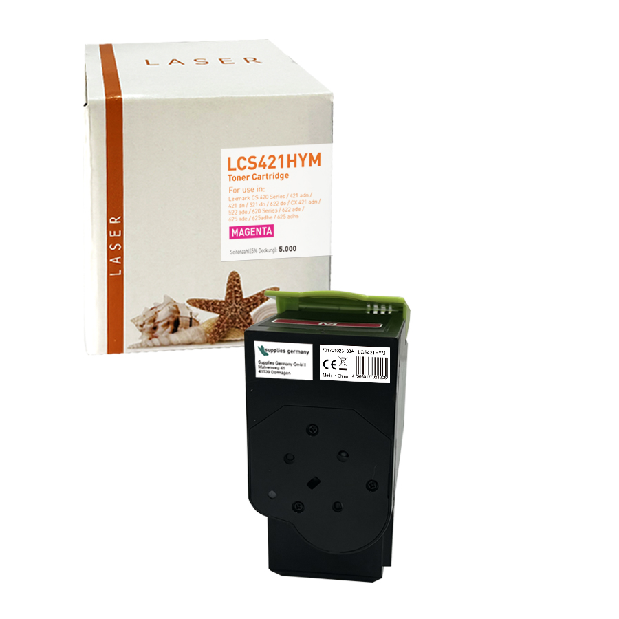 CS421HYM alternativ Toner Magenta für Lexmark / 78C2XM0 / 5.000 Seiten CS421HYM alternativ Toner Magenta für Lexmark / 78C2XM0 / 5.000 Seiten