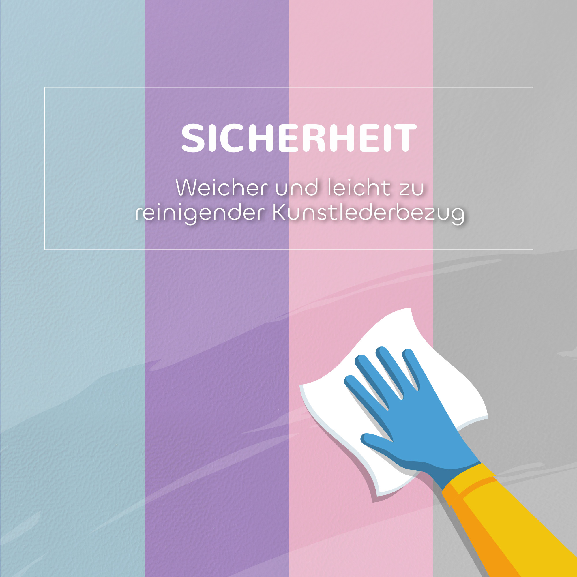 Softbausteine, 5er-Set Schaumstoff-Bausteine für Kinder im Alter von 1-3 Jahren, Kunstleder, Mehrfarbig