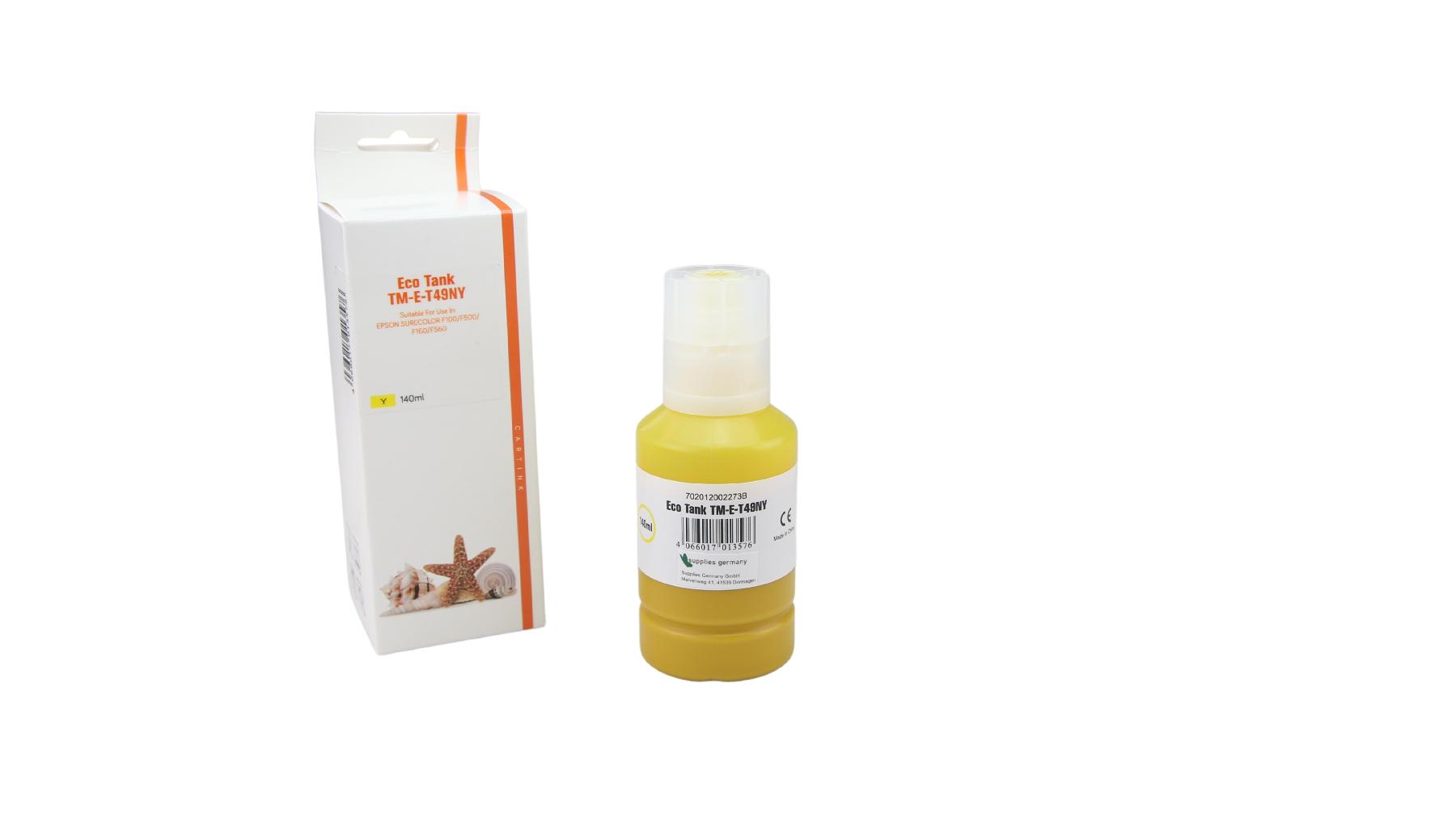 T49NY Eco Tank Nachfüllflasche yellow für Epson / C13T49N400 / 140ml