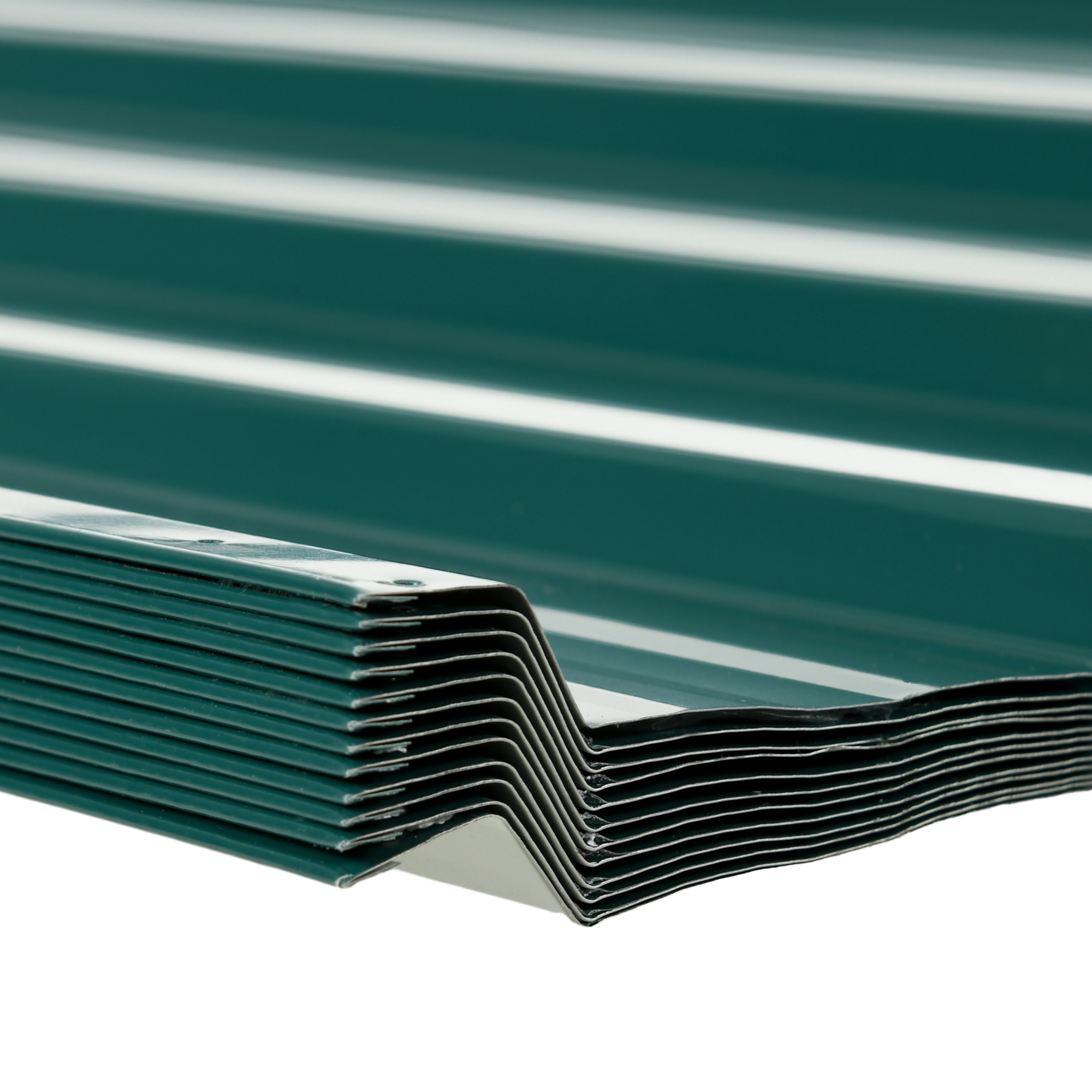 12 Stück Trapezblech 129x45cm 7m² Verzinkt Dachblech 0,25 mm Wetterfest Profilblech Grün