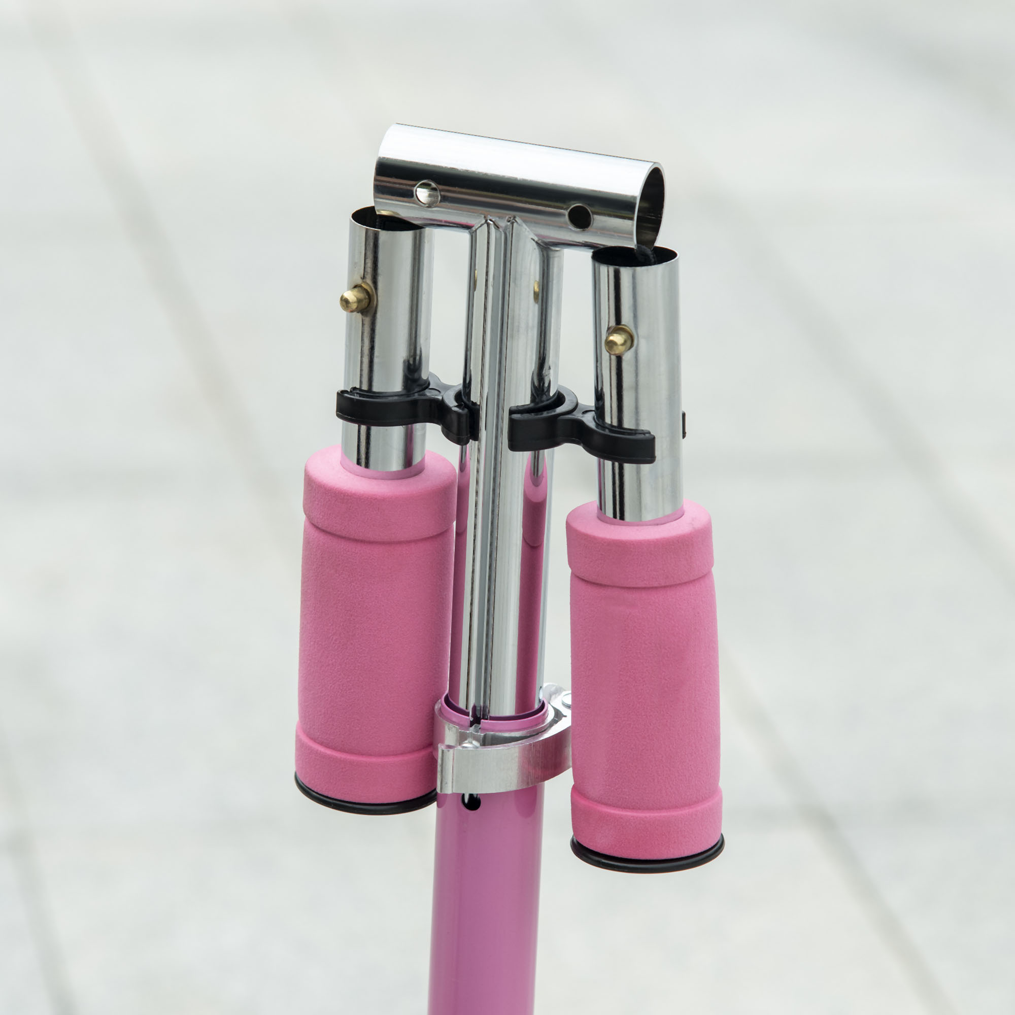 Roller Kinder Scooter mit LED Rädern 124 mm Rollen klappbarer Höhenverstellbar mit Musik Hinterradbremse Rosa