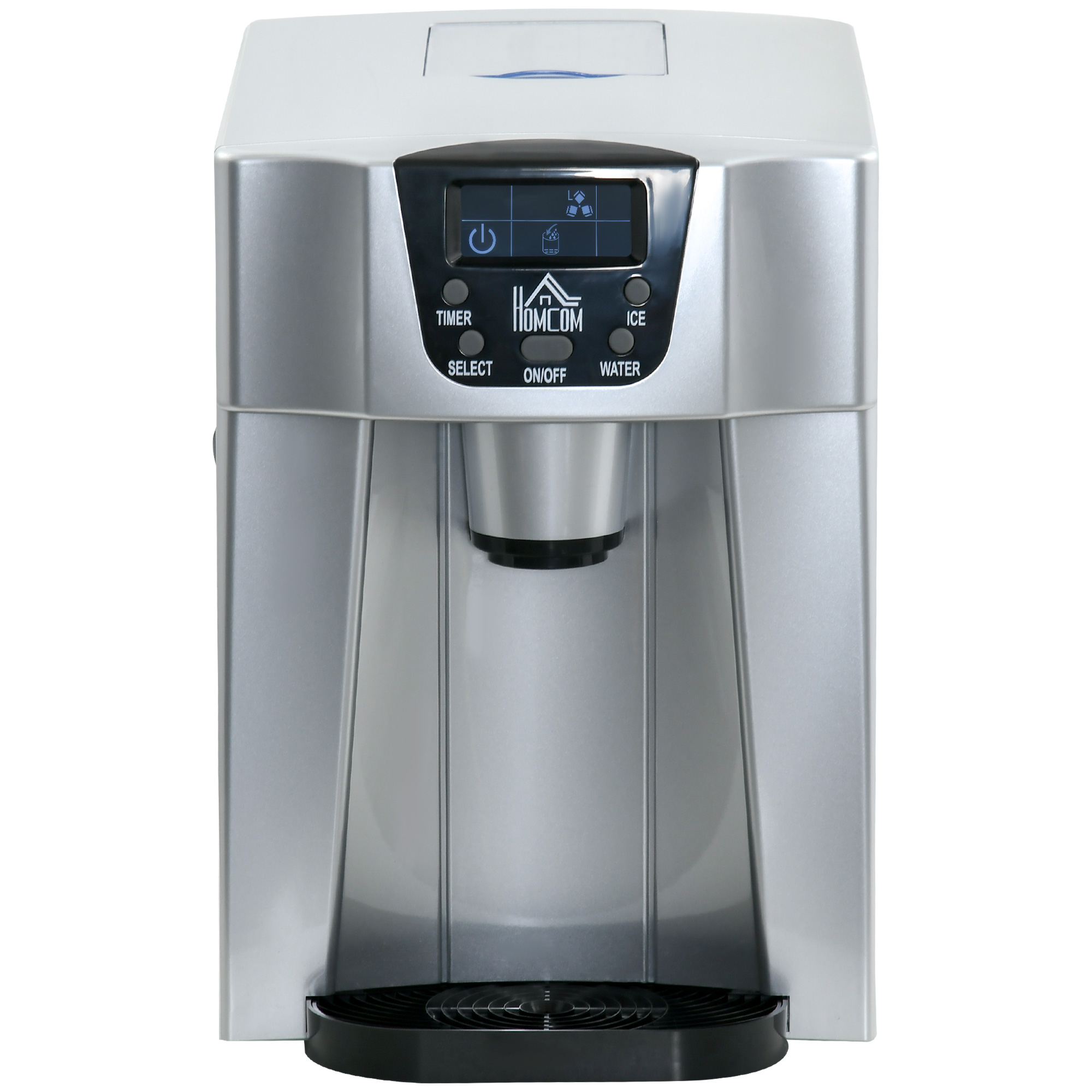 Eiswürfelmaschine Eiswürfelbereiter Ice-Maker, Timer-Funktion, 1,2 L Wassertank, Silber Eiswürfelmaschine Eiswürfelbereiter Ice-Maker, Timer-Funktion, 1,2 L Wassertank, Silber