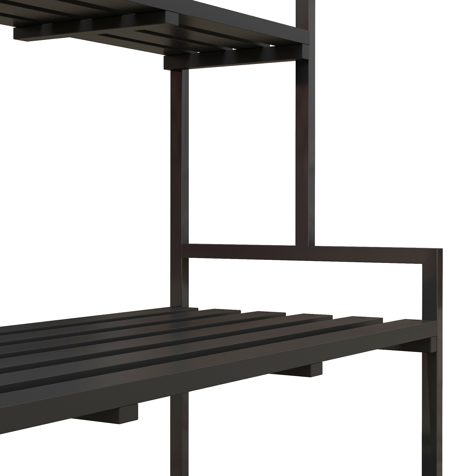 Blumenständer, 3 Etagen, 6 Haken, Indoor & Outdoor, Metallrahmen, 170H x 110L x 50B cm, Schwarz