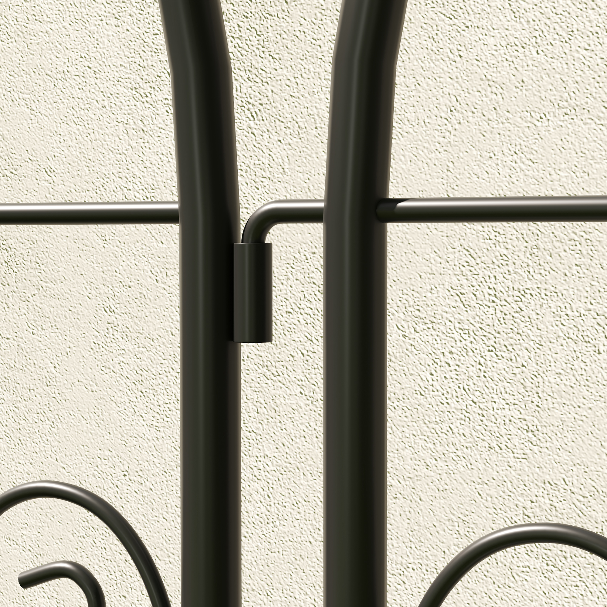 Rankgitter für Kletterpflanzen mit Vögeln 2er-Pack Gartengitter für Gemüse Rebe Blume Metall 50 x 150 cm schwarz