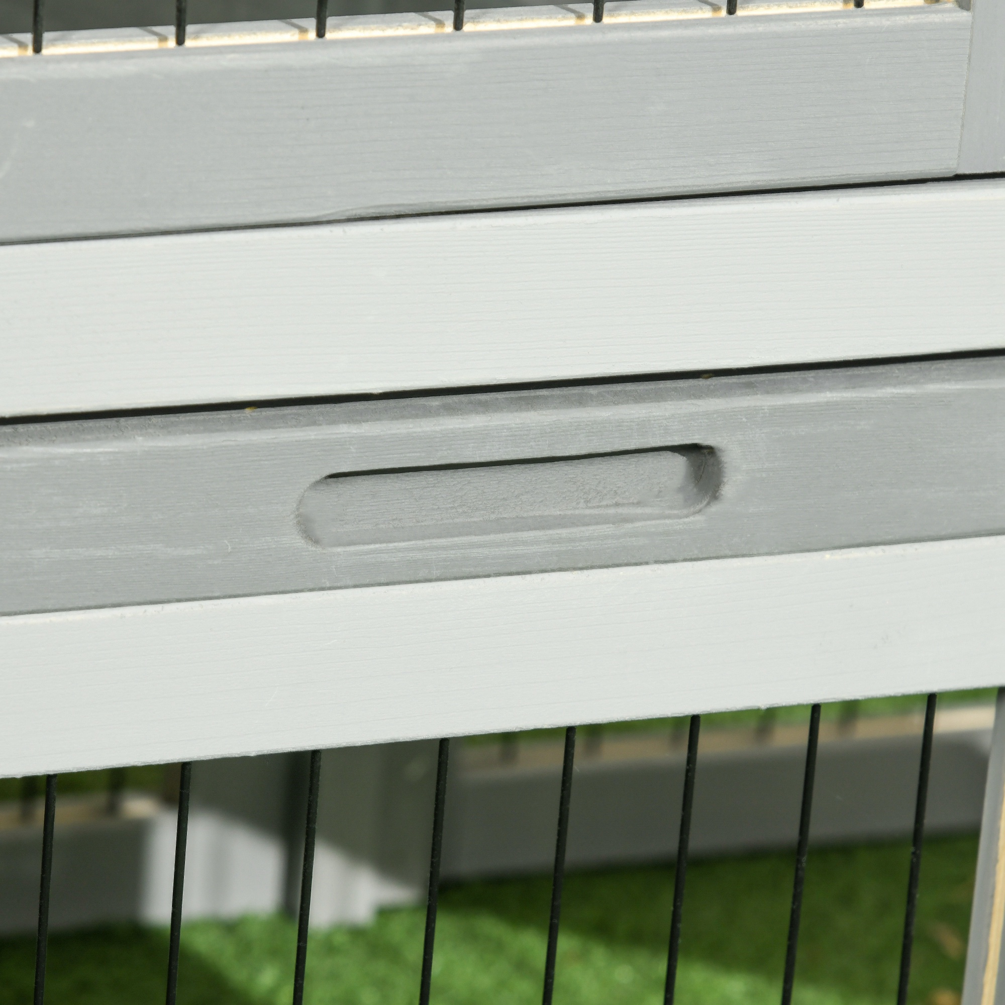 Kleintierstall kleintierkäfig mit Freigehege Meerschweinchenstall Freilaufgehege Grau