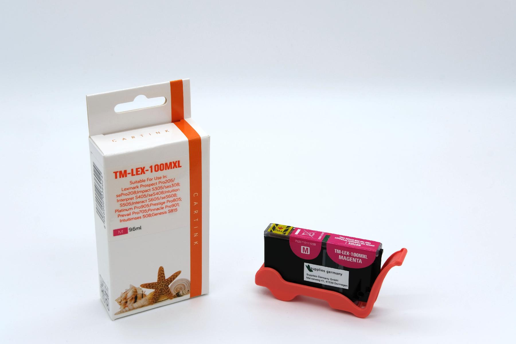 LEX100MXL Refill Tinte magenta für Lexmark / 14N1094E / 9,6ml LEX100MXL Refill Tinte magenta für Lexmark / 14N1094E / 9,6ml