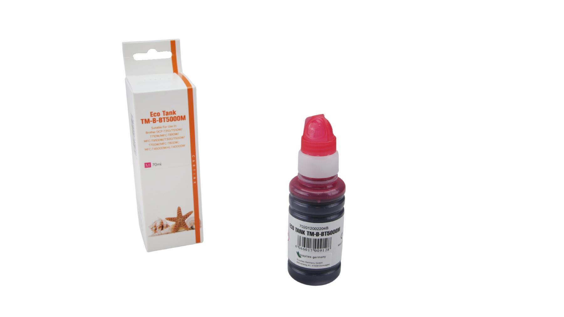 BT5000M Eco Tank Nachfüllflasche magenta für Brother / BT5000M / 70ml