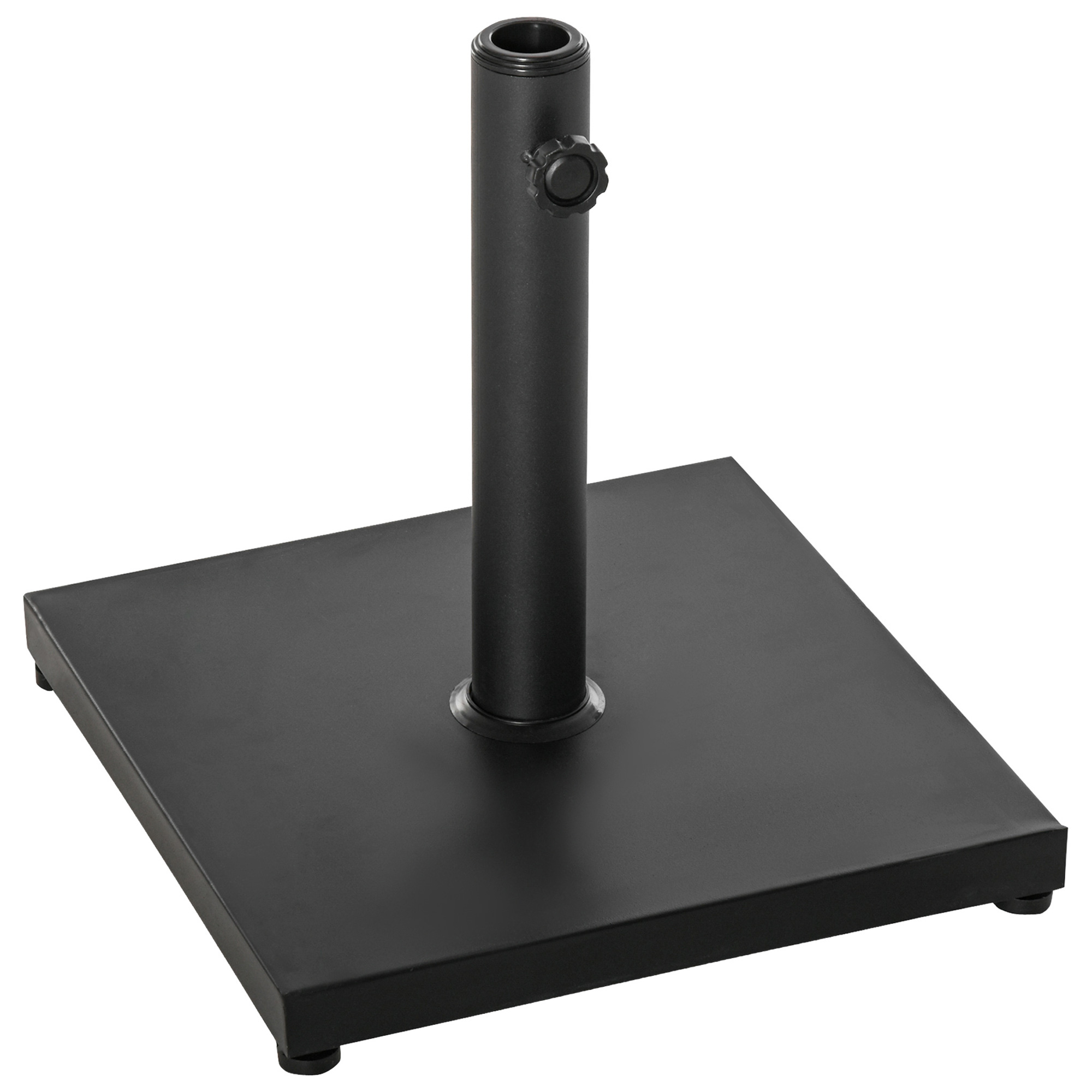 Sonnenschirmständer 13 kg Schirmständer, Quadratisch Schirmhalter, Schirmgewicht, Ständer für Sonnenschirm 35/38/48mm Rohrdurchmesser, für Balkon, Terasse, Garten, Schwarz