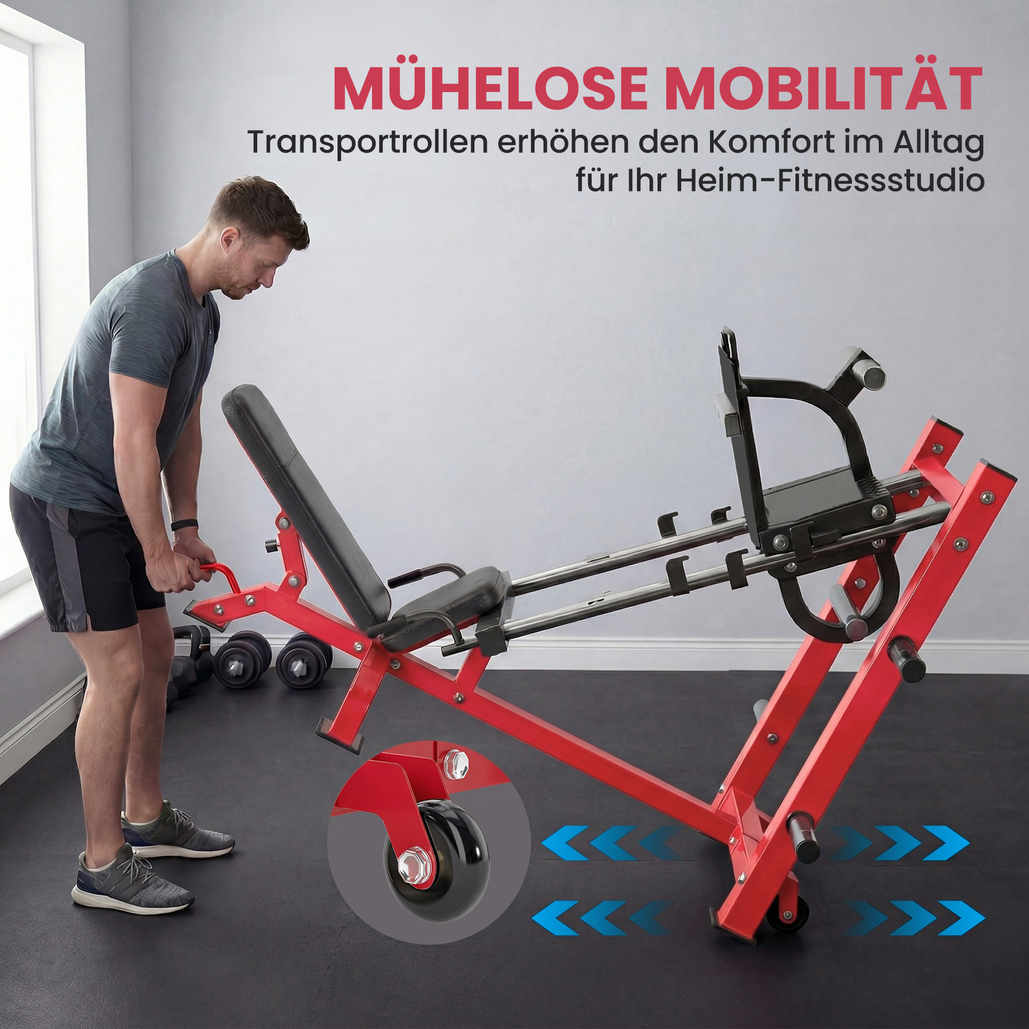 Beinpresse Heimtraining Beintraining Krafttraining Unterkörper Quadrizeps Gesäßmuskeln Oberschenkel Fitnessgerät