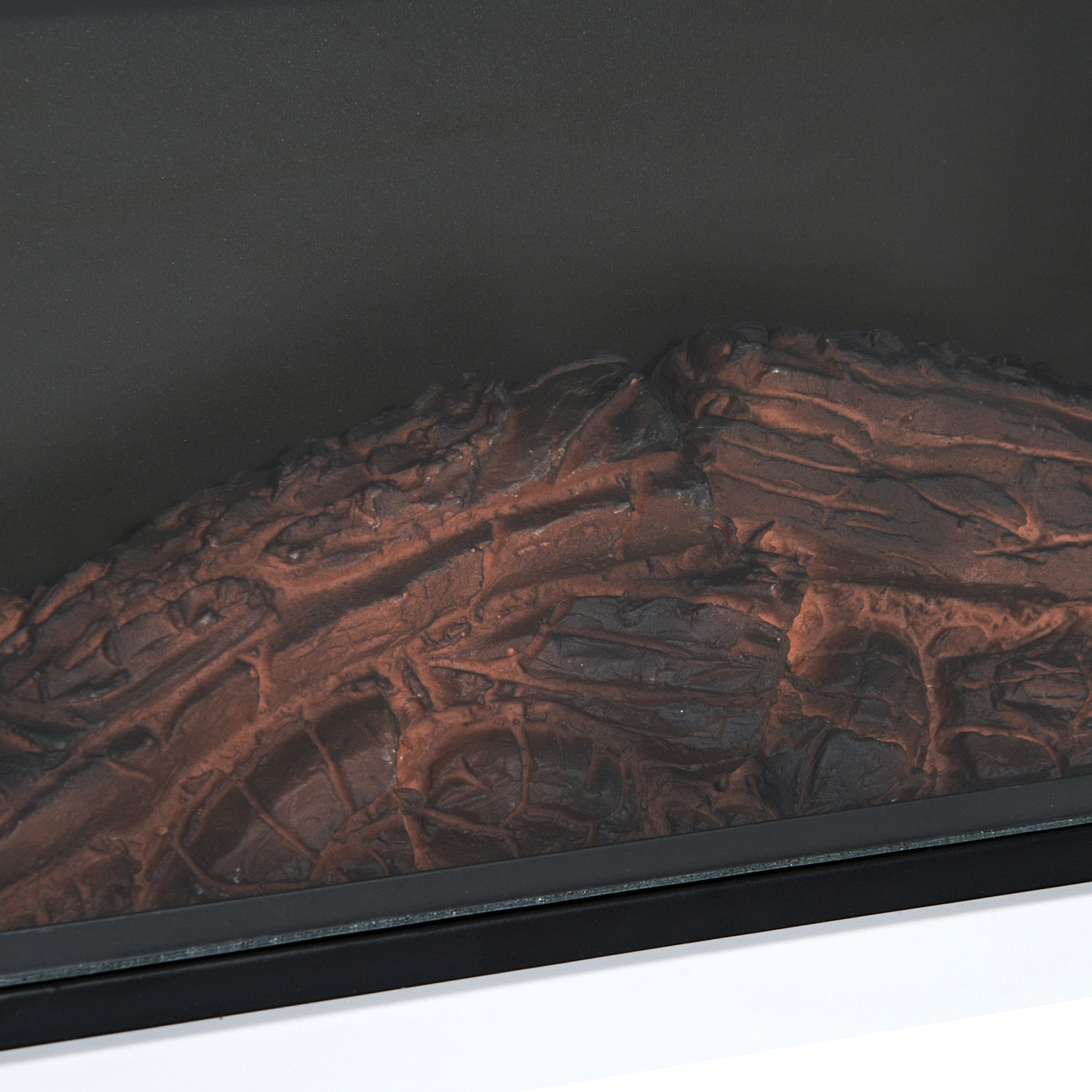 Elektrokamin mit Heizung, elektrischer Kamin mit LED Flammeneffekt, 600/1200W Dekokamin, elektrisch Kaminfeuer Kaminofen, Weiß