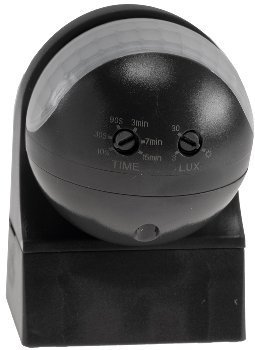 Aufputz Bewegungsmelder "CBM-Slim" 180° / LED geeignet, IP44, 1-800W, anthrazit