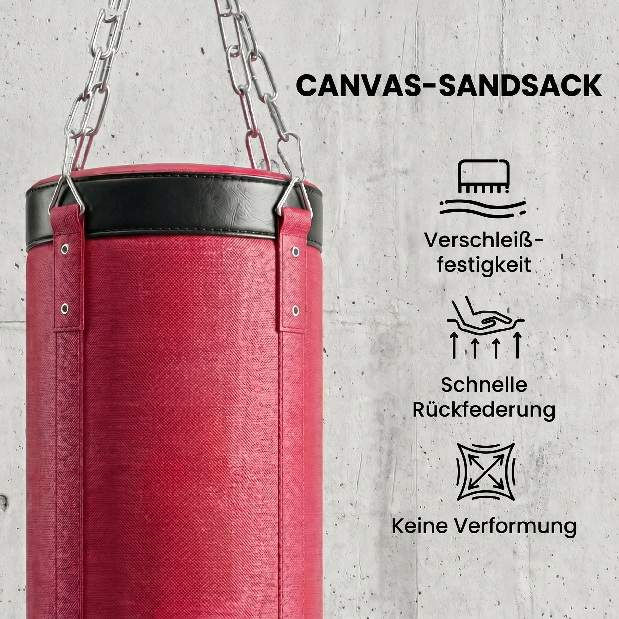 Boxsackständer 185-231cm Höhenverstellbar Freistehender Boxsackhalter mit Boxsack Dreiecksbasis Gewichtenhalter