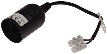 E27-Fassung mit 15cm Kabel + Aufhänger, Baustellen-Fassung