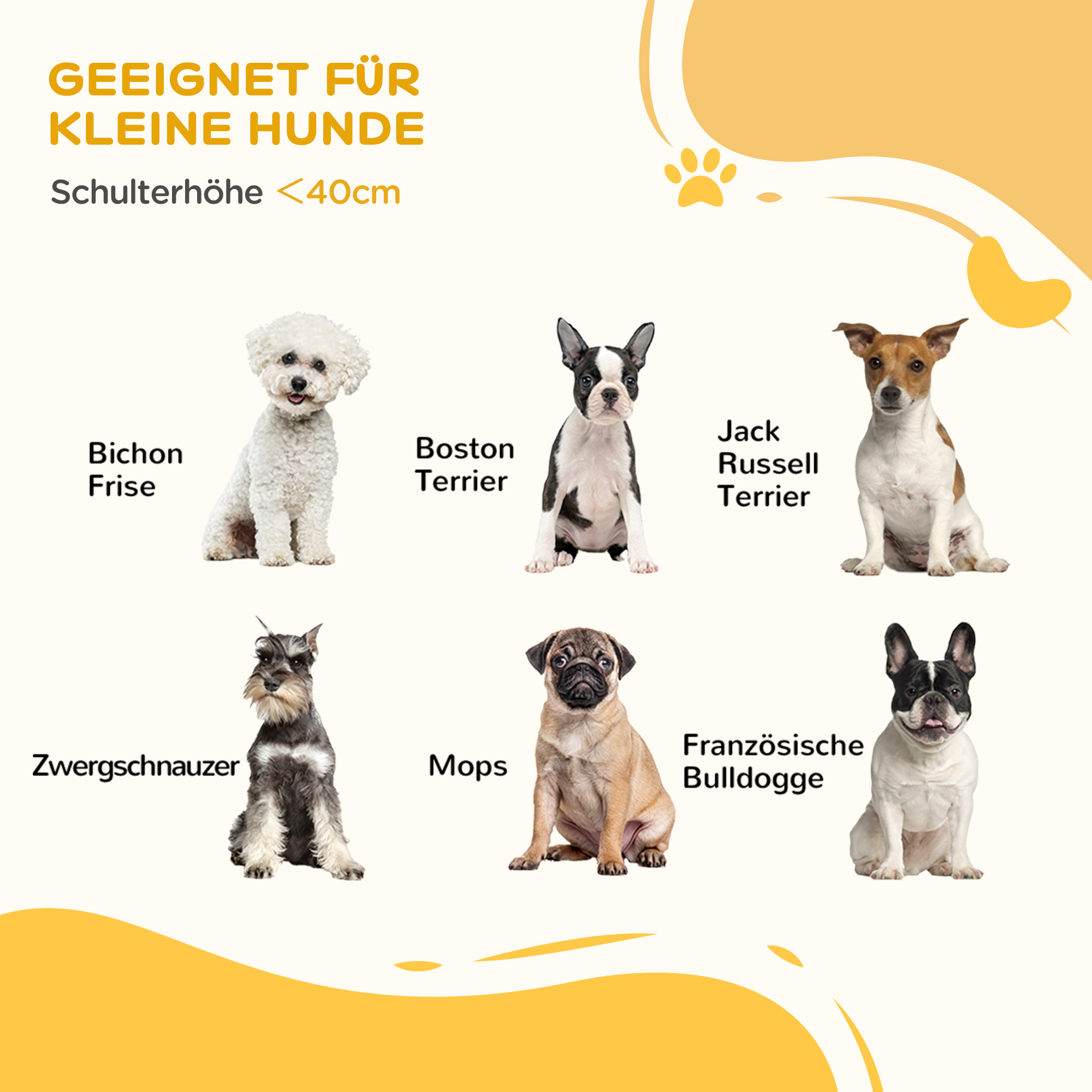 Hunde-Absperrgitter, faltbar und rutschfest, drehbare Stützfüße, Holzrahmen, 183x24,5x61 cm, Weiß