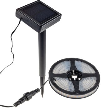 LED Solar LED-Stripe 3m, warmweiß 3000K, IP44, Dämmerungssensor