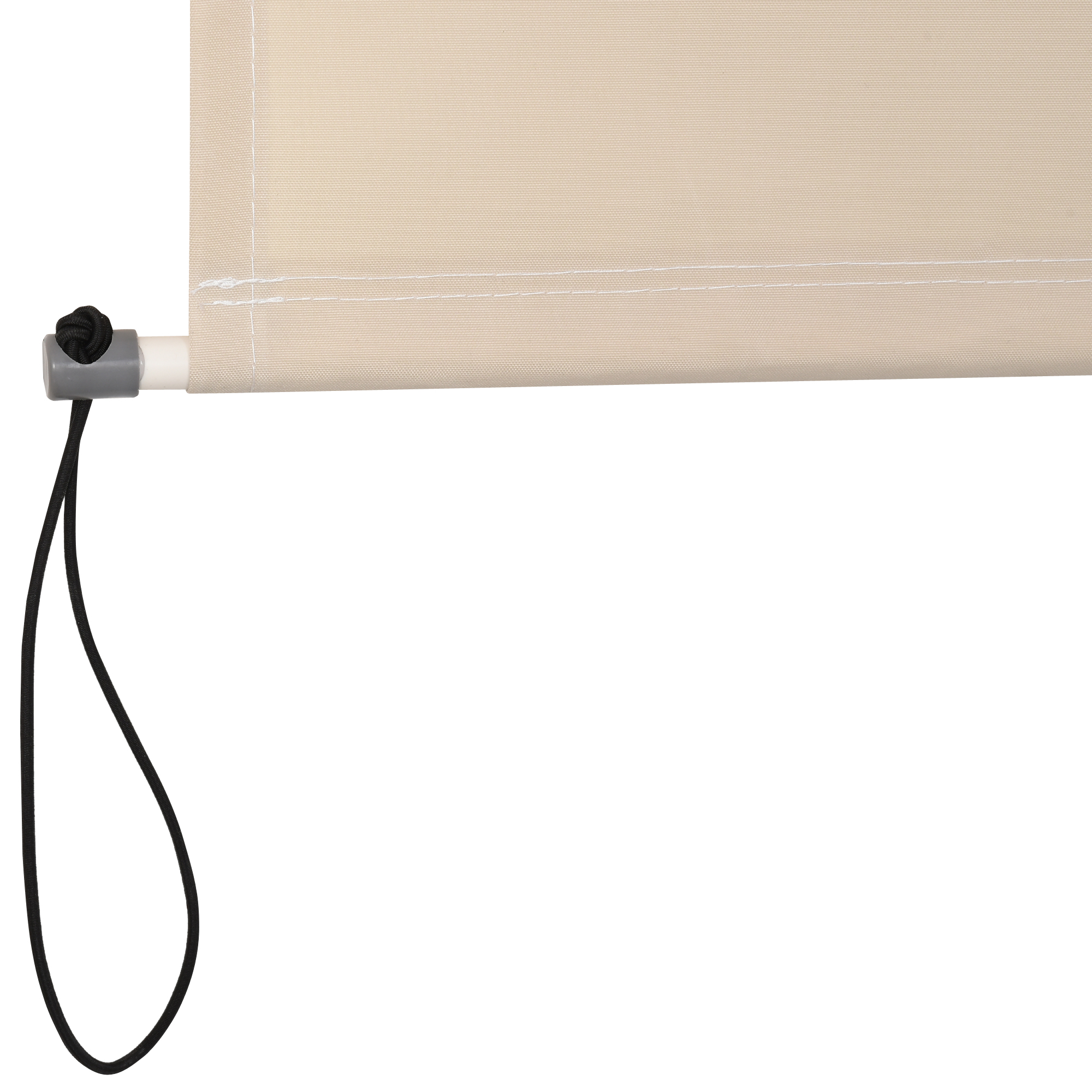 Senkrechtmarkise Balkonmarkise Vertikalmarkise Windschutz Seitenrollo Sichtschutz mit Handkurbel Polyesterstoff+Aluminium Cremeweiß 200 x 120 cm