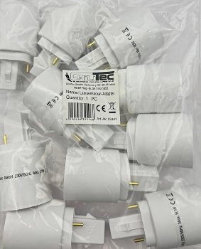 Lampensockel-Adapter, Kunststoff, G24 auf E27, G24 universal d1,d2,d3