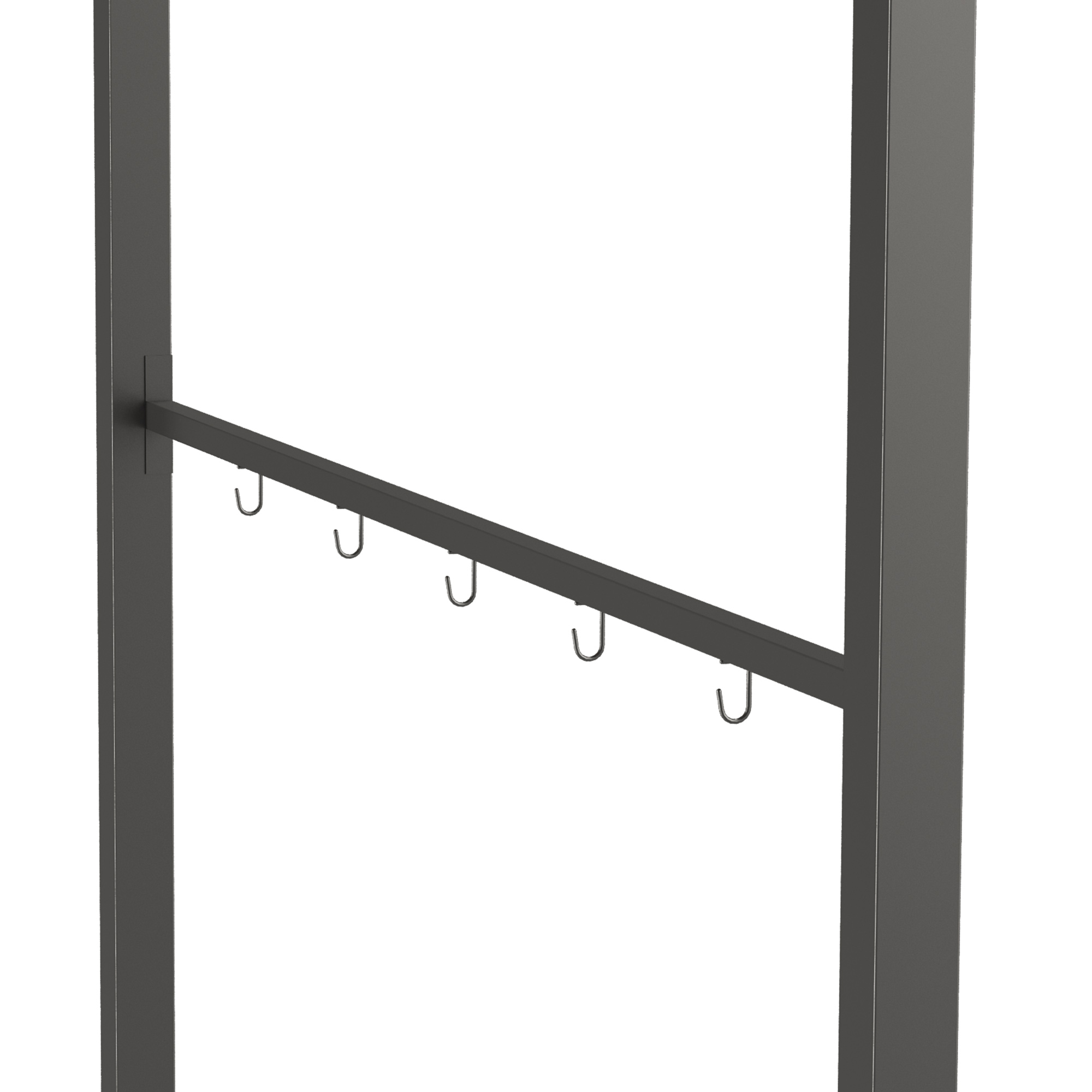 Grillpavillon, Grillüberdachung, Regenschutz, Haken für Utensilien, Stahlrahmen, Beige+Schwarz, 215 x 150 x 182/220 cm