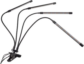 LED Pflanzenlampe "CT-PFL" Rot+Blau, 4-fach, Klemmhalter, Kabel-Fernbedienung