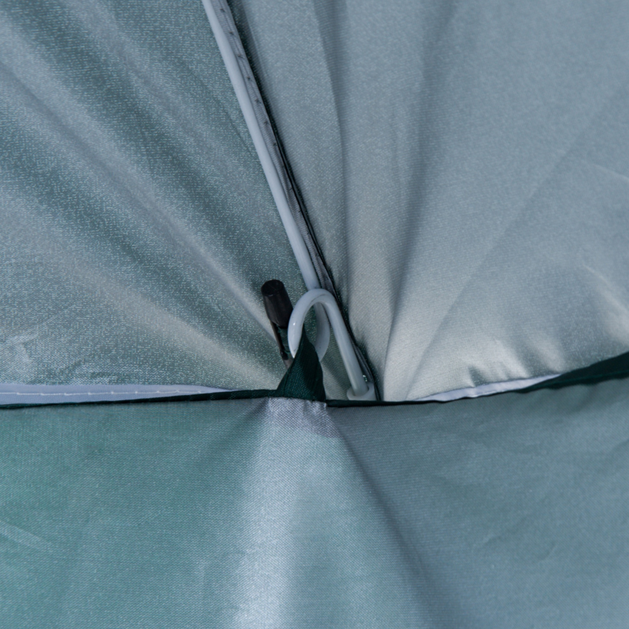 Sonnenschirm Strandschirm Sonnenschutz mit Seitenwand Strand Polyester Dunkelgrün 2,2 x H2,2m