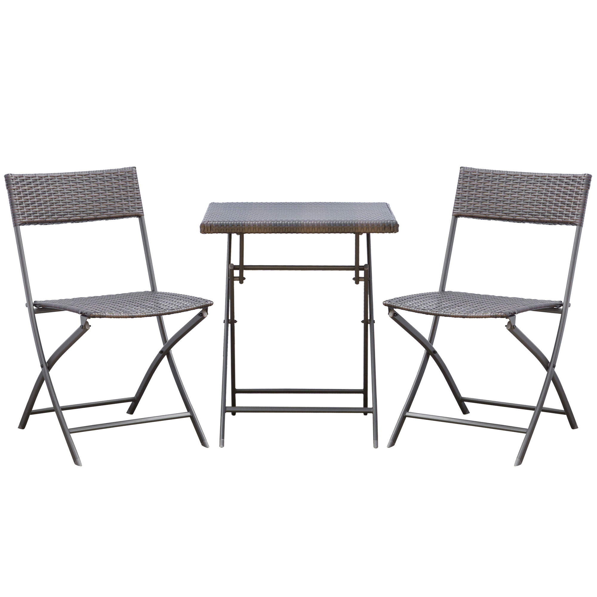 Polyrattan Bistroset für 2 Personen Sitzgruppe Rattan Gartenmöbel Set Garnitur Schwarz Polyrattan Bistroset für 2 Personen Sitzgruppe Rattan Gartenmöbel Set Garnitur Schwarz