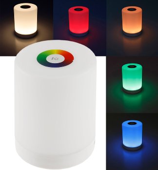 LED Akku-Tischleuchte mit Touch-Funktion, Höhe 113mm, Warmweiß + RGB