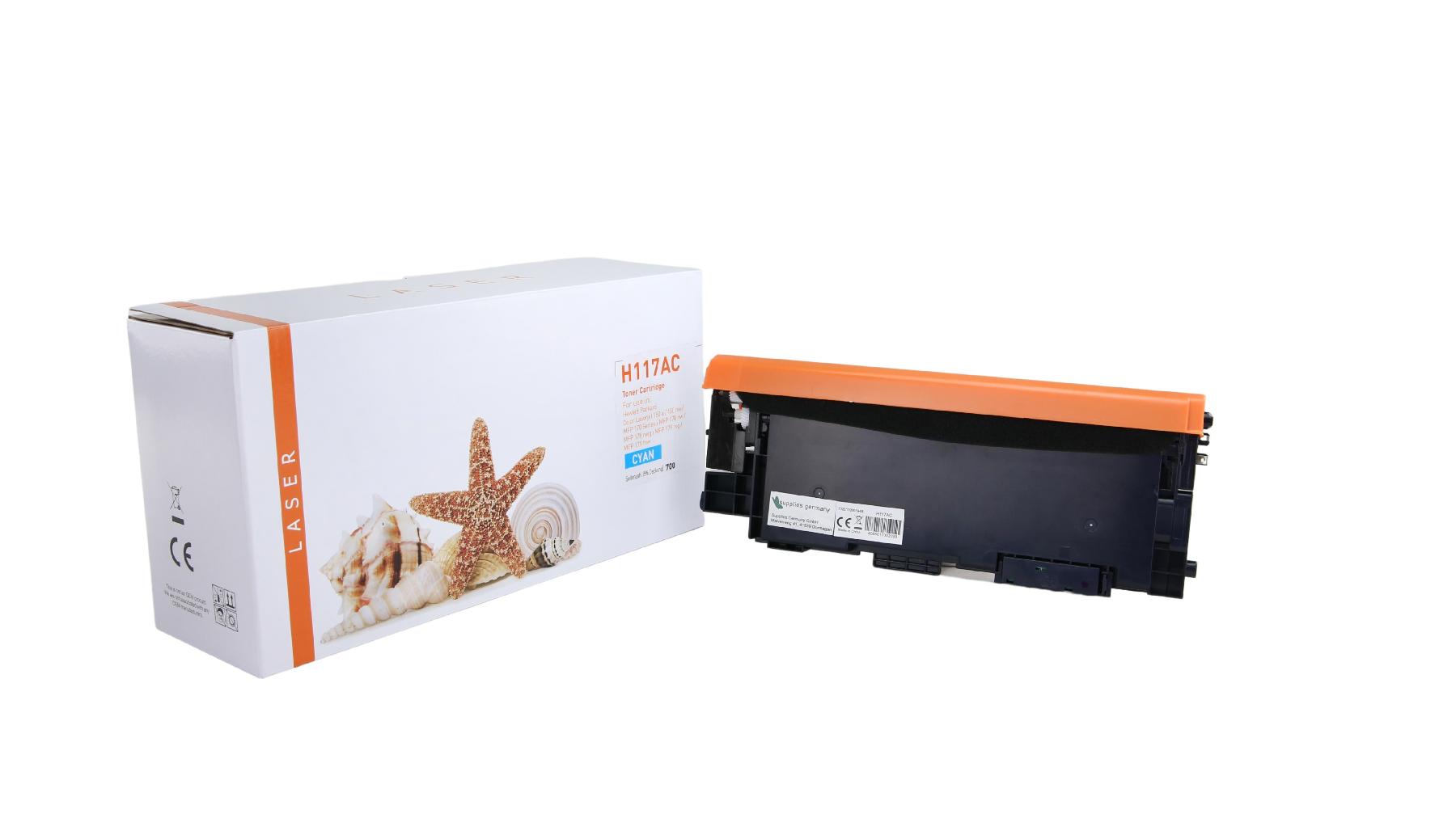 117AC alternativ Toner cyan für HP / W2071A / 700 Seiten 117AC alternativ Toner cyan für HP / W2071A / 700 Seiten