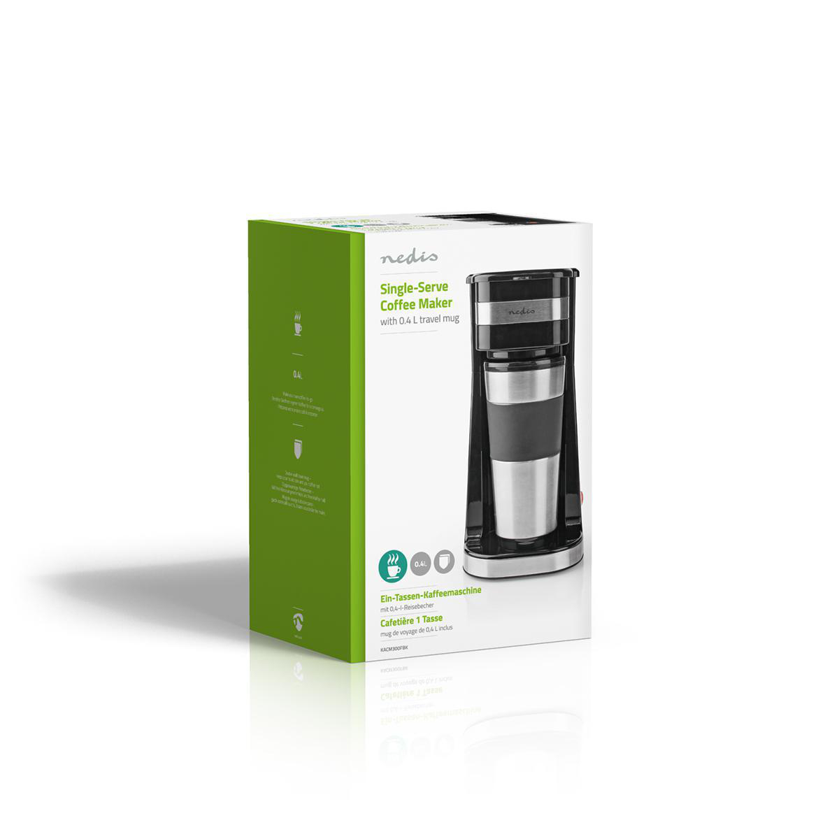 Kaffeemaschine | Filter Kaffee | 0.4 l | 1 Tassen | schwarz / Silber