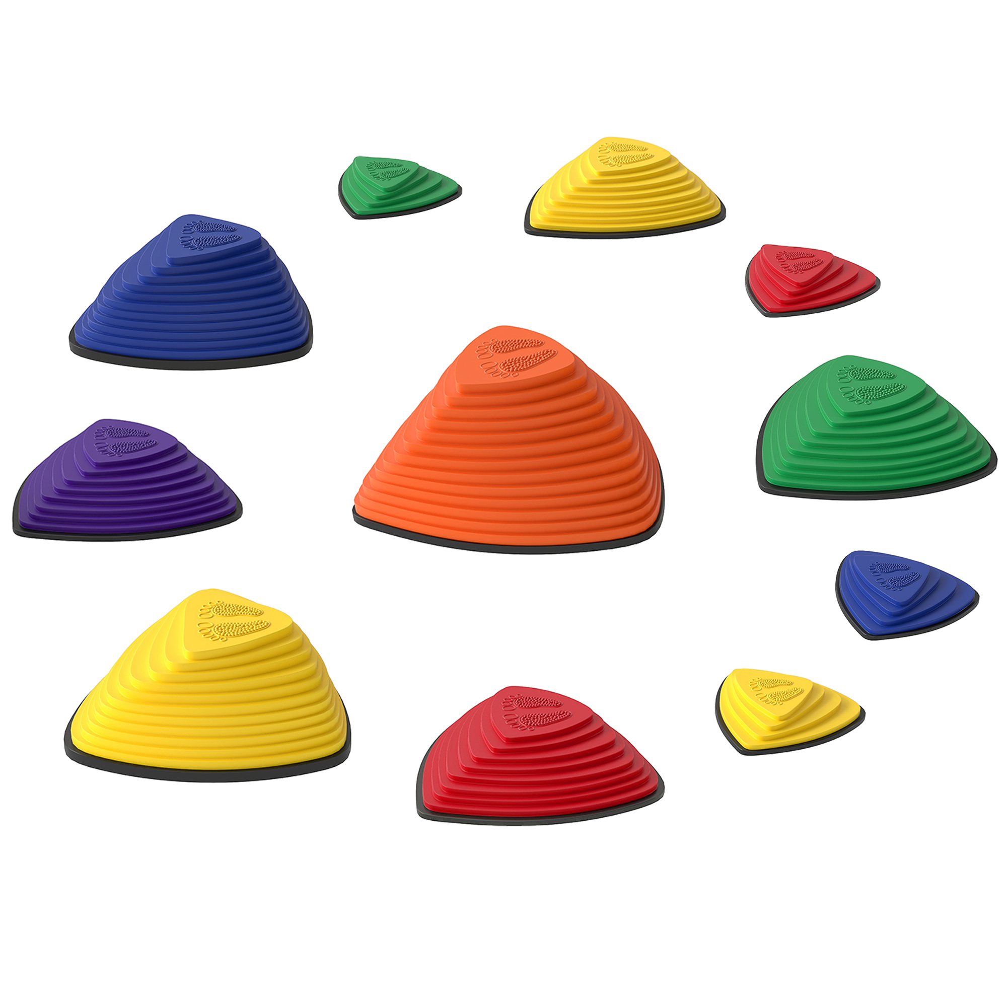 11er-Set Trittsteine, rutschfestes Design, für drinnen & draußen, stapelbar, Bunt 11er-Set Trittsteine, rutschfestes Design, für drinnen & draußen, stapelbar, Bunt