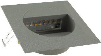 LED Wandeinbauleuchte "WEL Q14", IP65, 14 LEDs, Aluminium, warmweiß