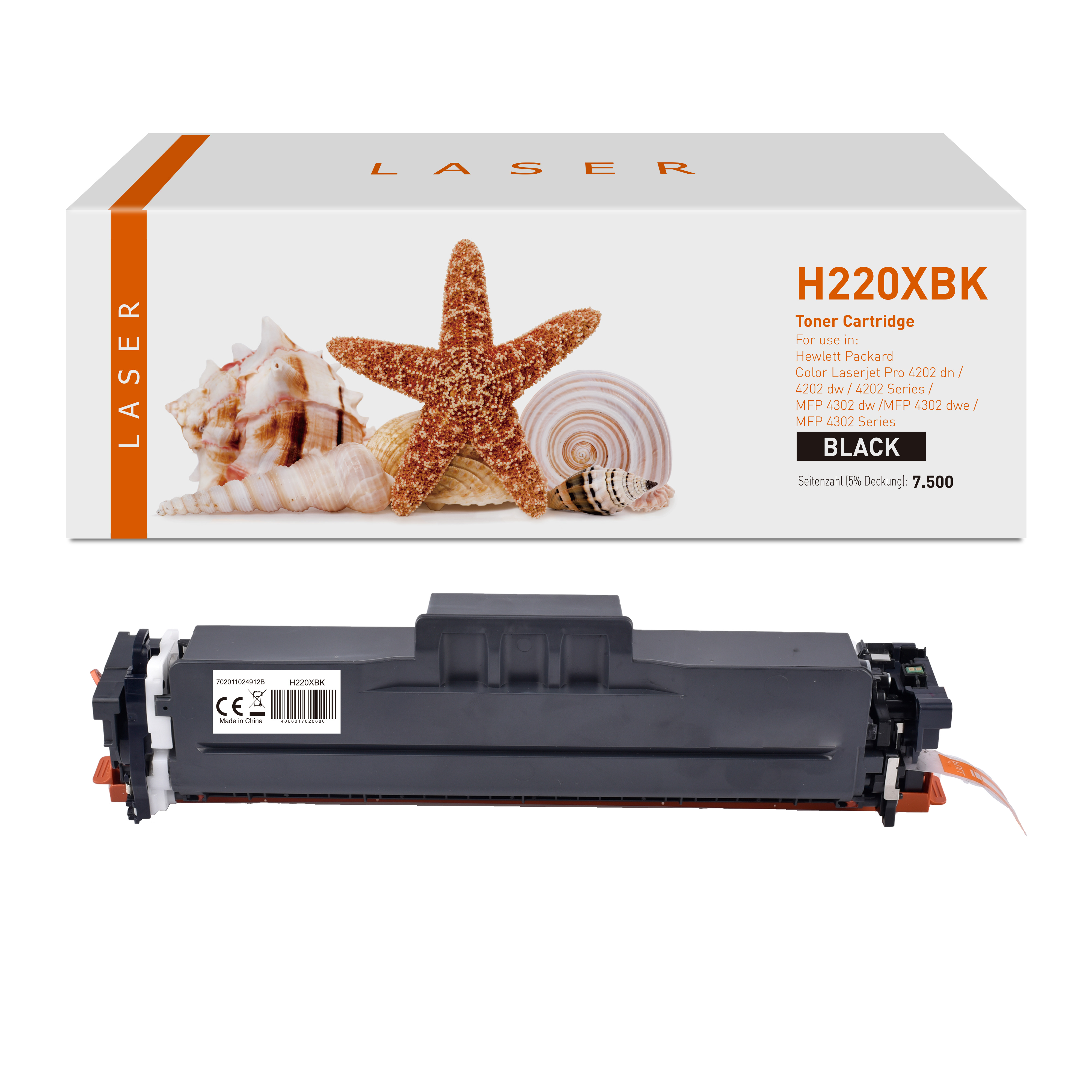 220Xschwarz alternativ Toner schwarz für HP / W2200X / 7.500 Seiten
