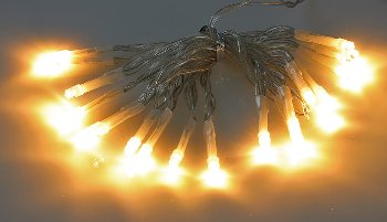 LED Batterie-Lichterkette "CT-BK20" 2m, warmweiß, transp. Kabel, 20 LEDs