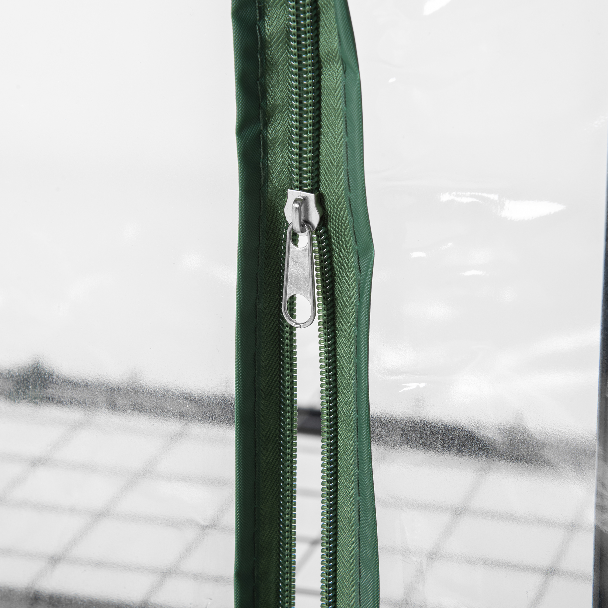 Foliengewächshaus Mini-Gewächshaus mit 5 Regale für Blumen oder Gemüse Aufzucht Treibhaus Transparent+Grün Stahl Kunststoff 69 x 49 x 193 cm