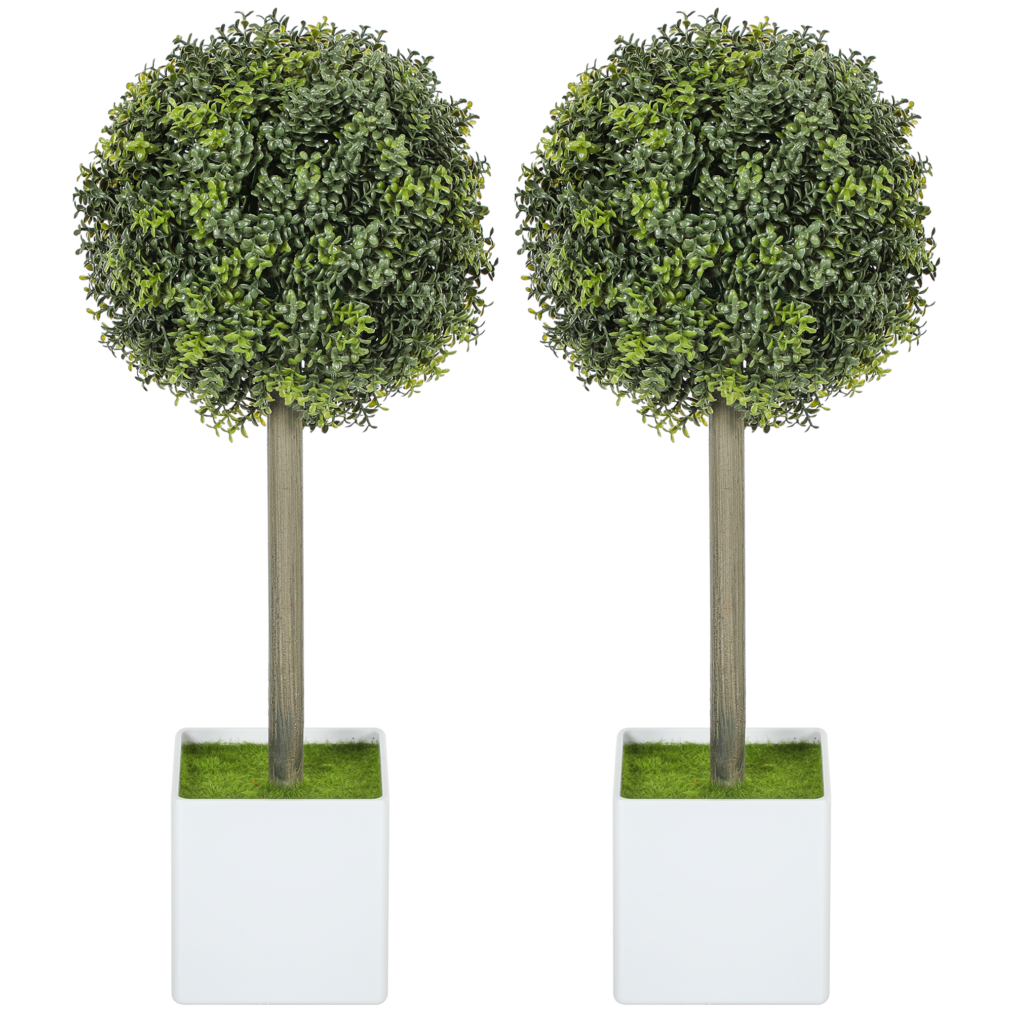 2er Set Künstliche Buchsbaum-Formschnittkugeln 45cm Kunstpflanze, Plastik Künstliche Pflanzen im Topf 2er Set Künstliche Buchsbaum-Formschnittkugeln 45cm Kunstpflanze, Plastik Künstliche Pflanzen im Topf