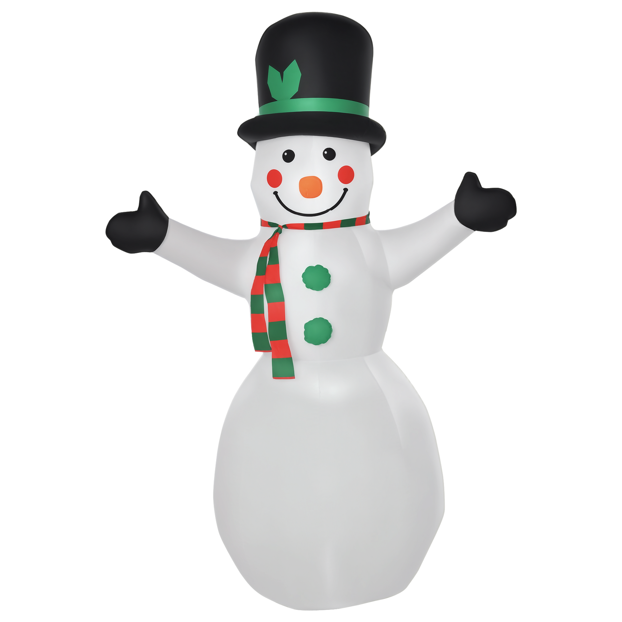 Schneemann Weihnachtsdekoration Weihnachtsdeko, inkl. Gebläse, bunte LED´s, selbstaufblasend 1, m, Mehrfarbig