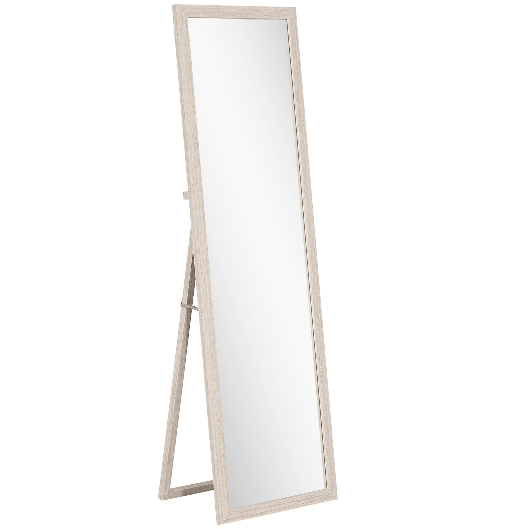 160 x 50 cm Ganzkörperspiegel, vielseitig verwendbar, rechteckiges Design mit Rahmen, Weiß 160 x 50 cm Ganzkörperspiegel, vielseitig verwendbar, rechteckiges Design mit Rahmen, Weiß