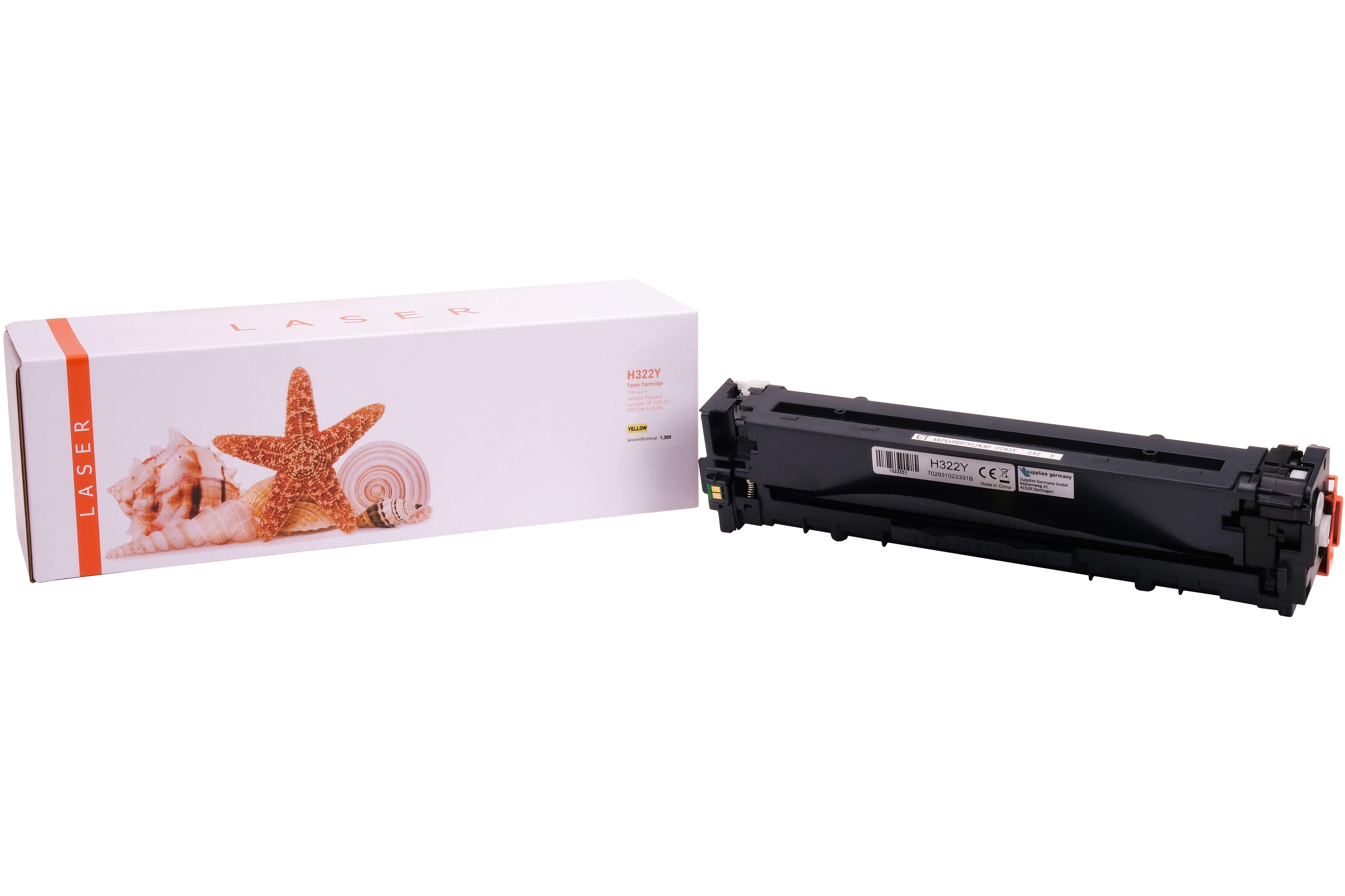 CE322Y alternativ Toner yellow für HP / CE322A / 128A / 1.300 Seiten