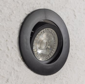 Einbaustrahler "CT-K86" Kunstoff, Ø 86mm / für 50mm Lampen, schwarz